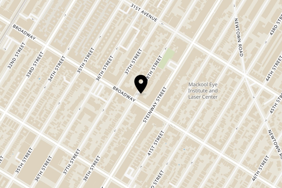 Map showing the location of Las Margaritas on 38-01 Broadway in Astoria
